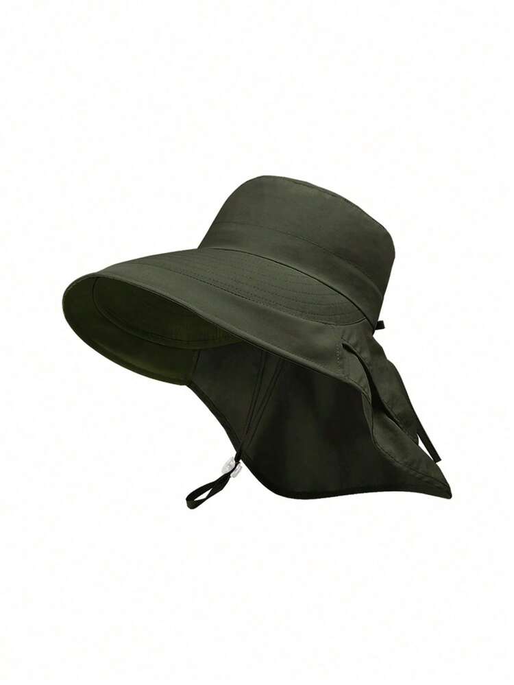 ZGUM 1 Piece Women's Wide Brim Bucket Hat For Outdoor Activities, Protective Sun Hat For Summer, Travel, Beach, Festivals - 軍綠色 - 查看 1