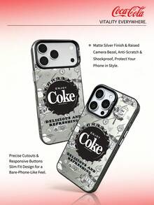Coca-Cola Classic Phone Case, Vibrant And Passionate, Made Of Lightweight Materials With Anti Drop And Anti Slip Design, Protecting Your Phone Case In Cartoon Anime Style, Compatible With Apple 17, 17 Air,17 Pro,17 Pro Max,11,12,13,15,16 Pro,16 Pro Max,14 Plus,15 Plus,16 Plus,15 Pro,16 Pro Max,XR Waiting For The Model. Suitable For Gifting To Friends And Family - Black - View 5