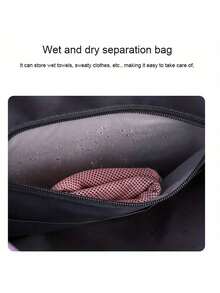 Large Capacity One Shoulder Minimalist Waterproof Double Backpack - Pink - View 9