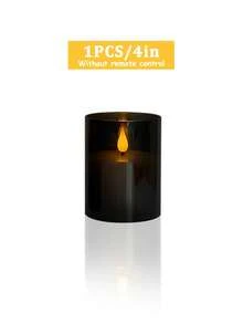 3件組無焰蠟燭燈，附定時遙控器，電池供電逼真蠟燭，適用於婚禮、情人節、聖誕節、萬聖節、母親節、求婚、生日、節日、派對 - 黑色-暖光 - 查看 15
