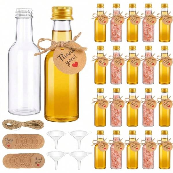 46/10/2pcs/5pcs/50/100pcs Threaded Cap Plastic Mini Filling Bottles, Leak-Proof Travel Dispenser Bottles, DIY Essential Oil Bottles, Sample Bottles For Weddings, Arts, Parties