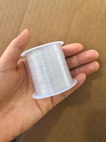 1捲/2捲彈性珠串線 0.35mm 透明彈性線 水晶珠串線 每捲50m 珠飾手工DIY項鍊手鍊繩 可伸縮 適合DIY手鍊與項鍊（隨機內芯） - 透明 - 查看 4