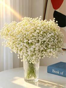 40 piezas/20 piezas/10 piezas/1 pieza Flores artificiales de aliento de bebé blanco, sueltas, adecuadas para decoración del hogar, decoración de mesa, arreglo floral DIY, boda, decoración de jardín, boda, ramo, decoración de jarrón, fiesta del Día de San Valentín, habitación, decoración de sala de estar, decoración de otoño - Blanco - Ver 8