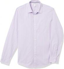 Essentials para hombre ajuste Regular manga larga camisa de cuadros - Blanco - Ver 27