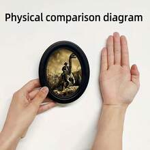 1件 3D黑色橢圓形復古相框，哥德式風格，恐怖氛圍，萬聖節感恩節秋季及其他節日裝飾，精緻家居裝飾，辦公室裝飾藝術 - 6 - 查看 5