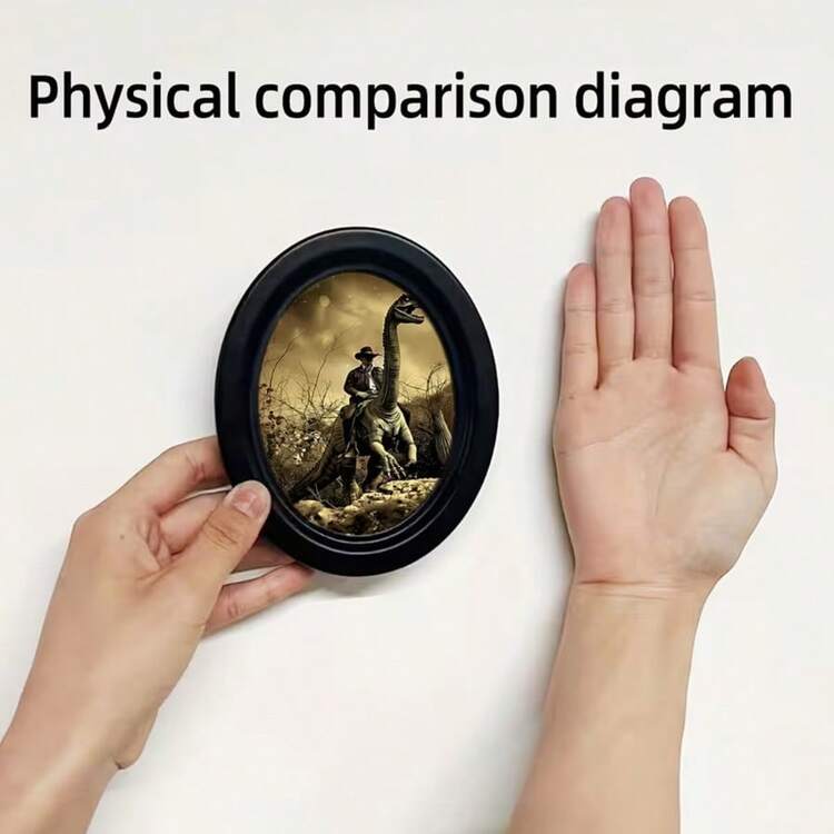 1pc 3D Black Oval Vintage Picture Frame, Gothic Style, Horror Atmosphere, Halloween Thanksgiving Autumn And Other Holiday Decoration, Exquisite Home Decor, Office Decoration Art - 6 - View 5