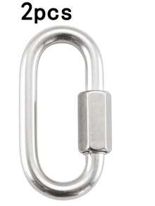 Konektor Cepat Rantai Baja Tahan Karat, Carabiner Oval Pengunci Ulir Tugas Berat, Perangkat Keras Penghubung Rantai Tahan Lama, Cocok untuk Pemasangan Hammock, Berkemah, Mendaki, Perakitan Peralatan Luar Ruangan, dan Aksesori Penghubung Perangkat. - MultiWarna - View 13