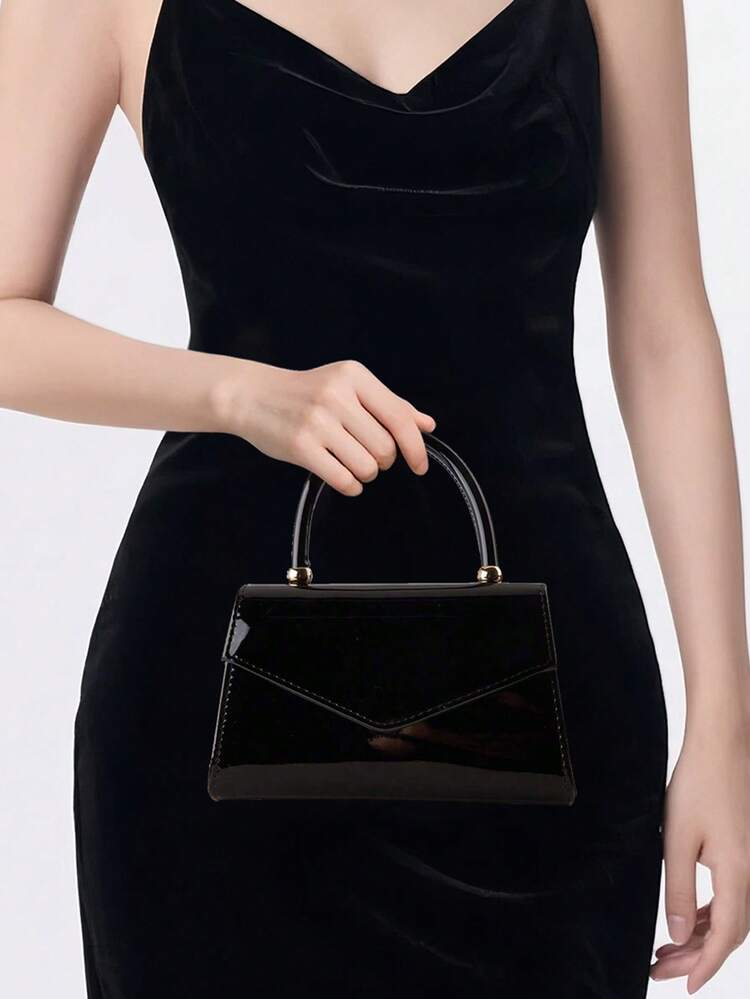 New Rhinestone Evening Clutch Bag, Fully Embellished Handbag For Party, Ball, Formal Occasion, Wedding Season, Wedding Bag - Black - View 7