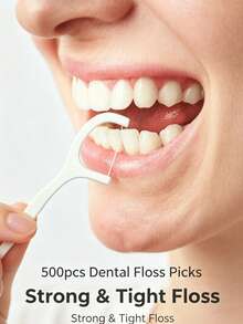 Pacote Combo de Fio Dental 500/300/100/50/5 Peças, Fio Dental de Limpeza Profunda, Cuidados Orais Adequados, Fio Dental Descartável e Portátil, Essencial para Viagens e Uso Diário, Ferramenta de Limpeza de Dentes, Escova de Dentes de Viagem, Acessórios Odontológicos - Multicolorido - Visão 2
