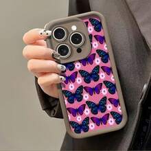 Mariposa Carcasa celular de diseño moderno con protección total caídas y rayones, se adapta perfectamente a todos los modelos  desde X hasta la serie 17, variedades  gama A, y S, celulares  serie G y E, dispositivos  y Redmi Note, además de Infinix GT 20 Pro y Note 42 Pro. Material ligero y cómodo al tacto, resistente al desgaste, accesorio práctico y estético para uso personal diario y protección segura del teléfonoóvil - Multicolor 2 - Ver 1