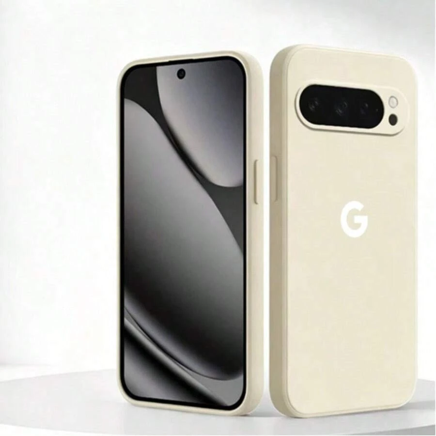植絨液態親膚感手機殼,適用於 Pixel 6 6a 7 7a 7 Pro 8 8a 8 Pro 9 9a 9 Pro XL 10 10a 10 Pro XL 11 11 Pro XL - 白色 - 查看 1