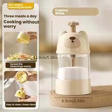 1pc Bear Shaped Quantitative Spice Jar Moisture Proof Sealed Seasoning Container Household Salt Sugar Storage Bottle Cute Kitchen Condiment Can Practical Cooking Gadget For Daily Kitchen Prep Housewarming Holiday Gift For Home Cooks - Multicolor - View 4