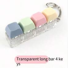 15pc Fidget Keyboard Keychain – Colorful Macaron Fidget Toy For Stress Relief, Eye-Catching Party Favor & Gift For Friends - one-size - View 12