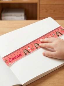 Custom Photo Name Acrylic Ruler, 20cm Cartoon Sport Kids Straight Ruler, Gradient Color School Stationery, Clear Precise Scale, Back To School Supplies For Boys Girls, Personalized Custom Gift For Daily Classroom Study - Multicolor - View 5