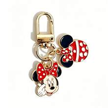 1/2pcs Disney New Cute Heart-Shaped Mickey Minnie Mouse Couple Keychain, Unisex Exquisite Metal Bag Charm Key Chain - Multiple Styles - View 15