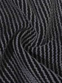 Women's Summer Elegant Strapless Top & Fitted Casual Shorts Knit Slightly Elastic Set For Party And Gym - Dark Grey - View 4