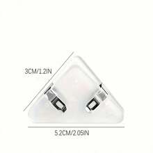 1/5/30pcs Transparent Triangle Clips, Office Stationery, Book Clips, Test Paper Anti-Curl, Acrylic PP Storage Document Folder - Multicolor - View 2