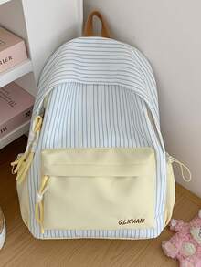 New Korean Style Cute High School Student Polka Dot Ins Backpack Highly Attractive Minimalist Large Capacity Student Backpack - Yellow - View 1