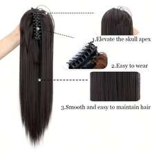 Waterfall High Crown Voluminous Ponytail Hair Extension Clip-In Short Ponytail Braid HA2886 - Multicolor - View 5