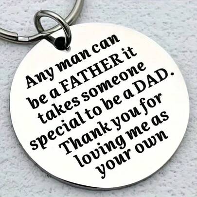 1pc Acrylic Gift Keychain, Anyone Can Be A Father, But It Takes Someone Special To Be A Dad, Meaningful Stepfather Gift, Suitable For Father's Day, Birthday, Christmas, Adoption Gift, Gratitude Gift From Children, Durable Engraved Acrylic Keychain, Commemorative Gift For Your Special Stepfather, Personalized Accessory For Men
