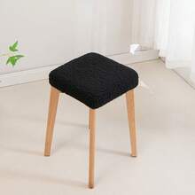 Teddy Fleece Square Stool Cover, Elastic Full Coverage Stool Slipcover For Home - Multicolor - View 14
