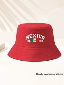 1 Or More Neutral Casual Bucket Hats, Printed With "MEXICO" Text. Lightweight And Durable, Comfortable And Skin-Friendly. Minimalist Casual Style, Essential Accessory For Elegant Summer Parties. Suitable For Shopping, Daily Outings, Outdoor Activities, Travel, Fishing, School And Other Occasions. Perfect Gift For Valentine's Day, Easter, Mother's Day, Graduation Season And June. All-Season Headwear, Fan Gift, World Cup - Multicolor 4 - View 3