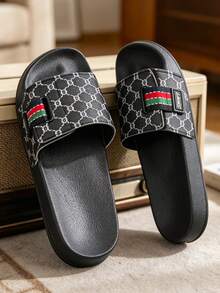 Men's Breathable Summer Sandals, EVA Thick Sole Slippers, Fashion Outdoor Casual Sandals, Outdoor Beach Slides - Black - View 4