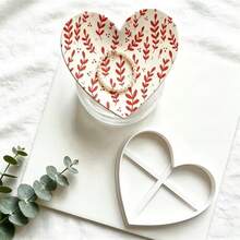 1pc Minimalist Heart-Shaped Polymer Clay Cutter Mold, For DIY Jewelry Storage Tray, Store Rings, Earrings And Small Accessories - White - View 4