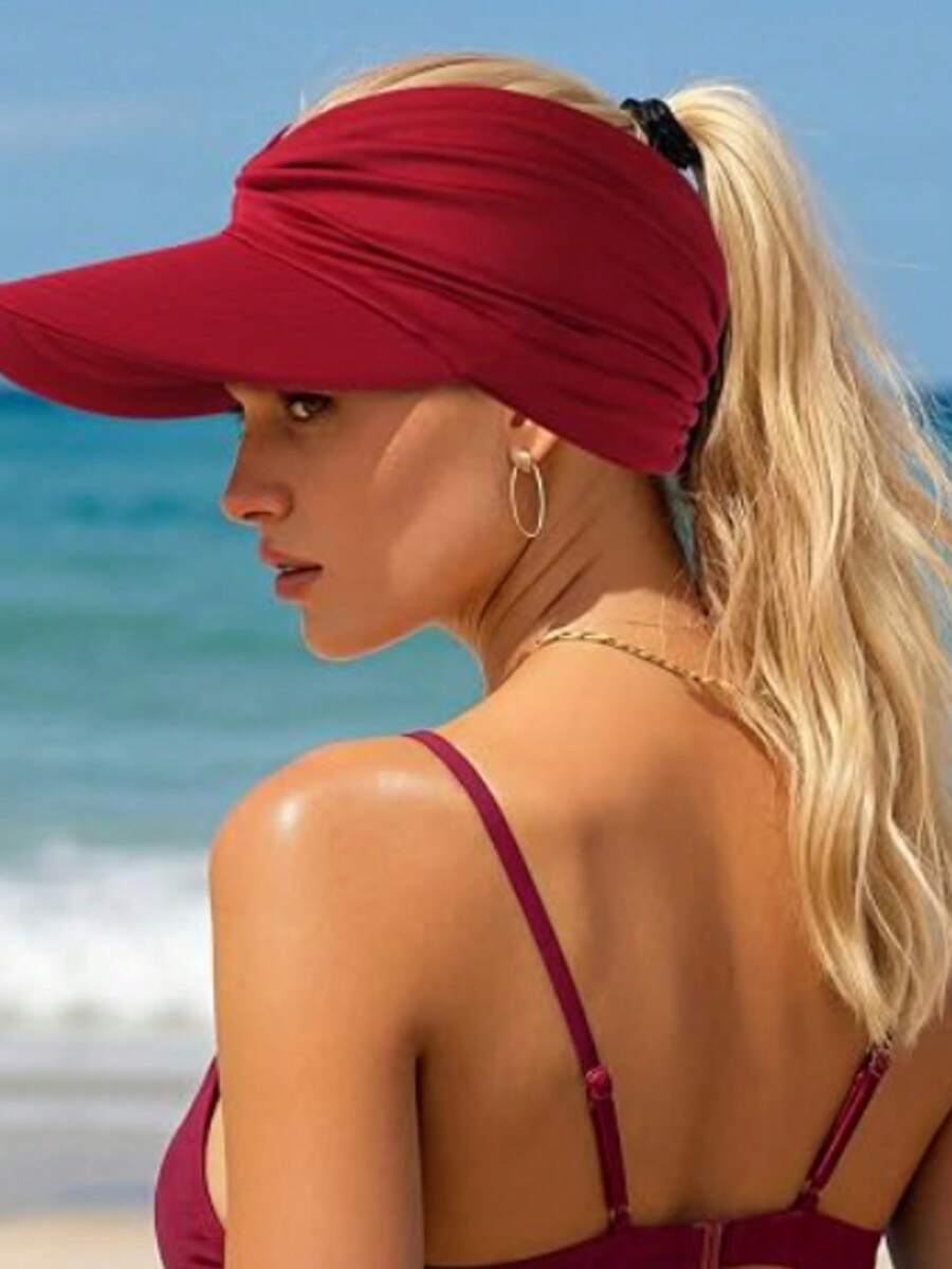 Women's Sun Hat Beach Sun Hat UV Protection Wide Brim Hat Suitable For Sports, Beach, Golf, Hiking, Autumn, Campus Essential, Rave Accessory