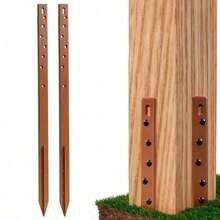 Fence Post Repair Stakes Kit – 75cm 29.5" Heavy Duty Ground Spikes For Broken Or Leaning Timber Posts – 2 Stakes Repair 1 Post - 2 Pcs - View 1
