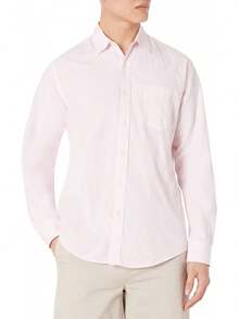 Essentials para hombre ajuste Regular manga larga camisa de cuadros - Blanco - Ver 15