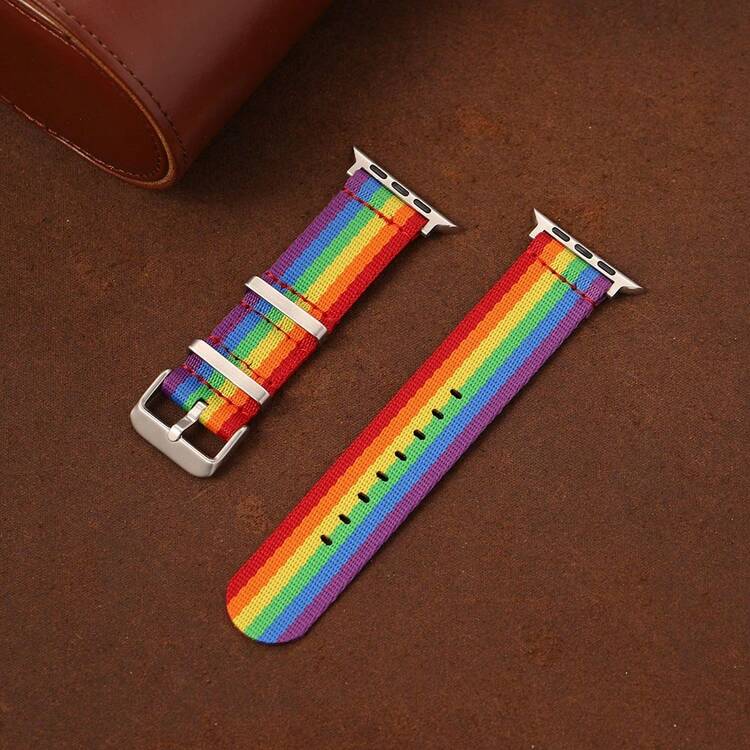 多色尼龍智慧手錶錶帶，相容 11-1 SE Ultra 3 2 1，適用 38/40/41/42/44/45/46/49mm，男士休閒錶帶 - 常規款 - 查看 26