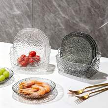 8-Piece Transparent Plastic Household Bone Plate, Dining Table Waste Bone Plate, Small Cutting Board, Fruit Snack Plate, Dried Fruit Snack Plate - Multicolor - View 4