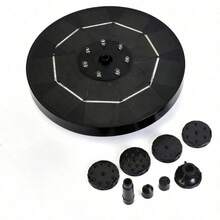Solar Fountain Pump,8 LED Light Solar Fountain Light 3W 8 Nozzle Water Pump Outdoor Bird Bath Garden - Colorful - View 6
