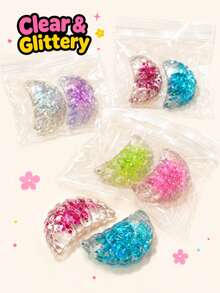 Schylling Juguete Sensorial Squishy Fidget, Juguete de Apretar de Bollo de Gelatina de Cristal Transparente con Degradado Arcoíris, Decoración Calmante de Bolsillo Mini para TDAH & Autismo, Juguete Suave para Alivio del Estrés & Ansiedad, Relleno de Calcetín & Regalo de Fiesta de Aula para Niños, Adolescentes, Niñas & Niños - Multicolor - Ver 10