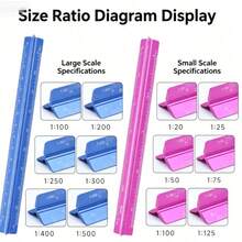 Lightweight Aluminum Triangle Ruler - 1pc, 30cm, Colorful Design - Drawing, Painting And Measuring Tool - Multiple Styles - View 3