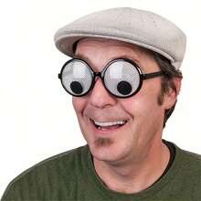 1pc/Funny Eyeball Round Frame Glasses For Men And Women, Party Halloween Cosplay Youth Novelty Glasses - View 1