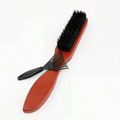 Woden Brite Deser Cormb And Ceaning Crip Se - Woden Handle Ectioring Yolumang Comb Auitale For Tick Cury Haitand Ponytal Sying N Be Ueed For Paring Bead Coning Themig And Grooning