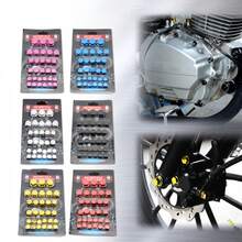 PowerMotor 1 Set Motorcycle Screw Nut Bolt Cap Screw Cover Decorative Parts Modification Accessories Suitable For Car Styling Cover - one-size - View 10