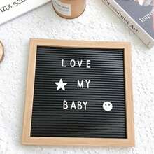 1pc Felt Letter Board With Wooden Frame, Photo Prop For Milk Tea Shop, Fresh Customized Number - 1PC - View 4