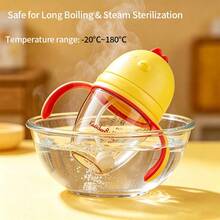 1件 180ML/280ML PPSU材質小雞造型嬰兒奶瓶 耐熱消毒 防嗆奶/防摔/防脹氣/重力球吸管奶瓶 適合6個月以上嬰兒 - 彩色 - 查看 5