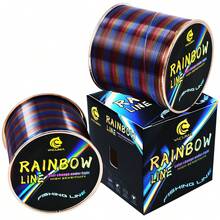 YACUMA New Rainbow Fishing Line 505M-552YDS High Sensitivity, Strong And Wear-Resistant Monofilament Nylon Line, Fluorocarbon Coating, Ultra-Smooth Casting, Main Line For Sea Fishing, Sub-Line, Fresh Water And Salt Water - Multicolor - View 4