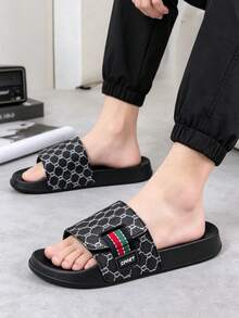 Men's Breathable Summer Sandals, EVA Thick Sole Slippers, Fashion Outdoor Casual Sandals, Outdoor Beach Slides - Black - View 6