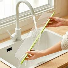 1pc Suction Cup Sink Splash Guard, Raised Splash Guard, Suitable For Kitchen Dishwashing, Home Kitchen Accessory - Multicolor - View 1