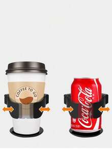 1/2pcs Car Cup Holder, Can Hold Tea And Drinks, Can Be Installed On Car Air Vent, With Ashtray Function, Universal Design, Suitable For Home And Daily Use - Multicolor - View 3