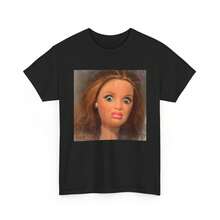 Funny Disgusting Doll Face Meme T-Shirt - 黑色 - 查看 1