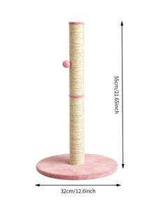 Vertical Sisal Cat Scratching Post - Equipped With Hanging Plush Ball, Stable Round Base, Scratch And Wear Resistant, Indoor Kitten Climbing Tower, Anti-Slip Cat Nail Grinding Toy - Multicolor - View 16