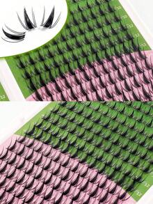 Juego de 384 piezas de racimos de pestañas de hada - Kit de extensión de pestañas DIY, adecuado para uso fácil en el hogar, estilo manga, racimos de pestañas finas de 8-16mm, tallo de pestañas invisible de 0.3mm, resistente al agua, crea un efecto de pestañas de calidad de salón, adecuado para el trabajo diario y fiestas, juego de extensión de pestañas naturales, extensión de pestañas finas, pestañas individuales, incluye pegamento de pestañas y pinzas de extensión de pestañas, fácil DIY en casa. - Multicolor - Ver 5
