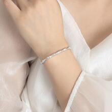 925 Sterling Silver Fashion Bracelet, Suitable For Daily Wear And Gifting - White - View 4