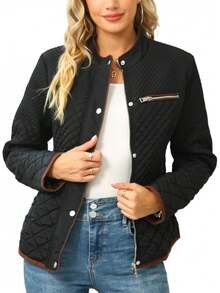 Bellivera Chaqueta acolchada ligera acolchada, abrigo de burbuja de moda otoño invierno para mujer - verde - Ver 15
